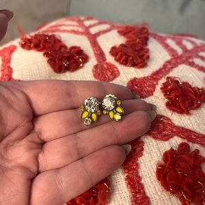 Sorrelli Crystal and Yellow Lemonade Earrings